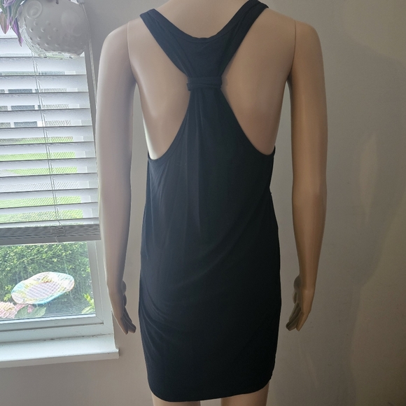 Armani Exchange black tank tunic top dress embellished Beaded - Picture 6 of 14